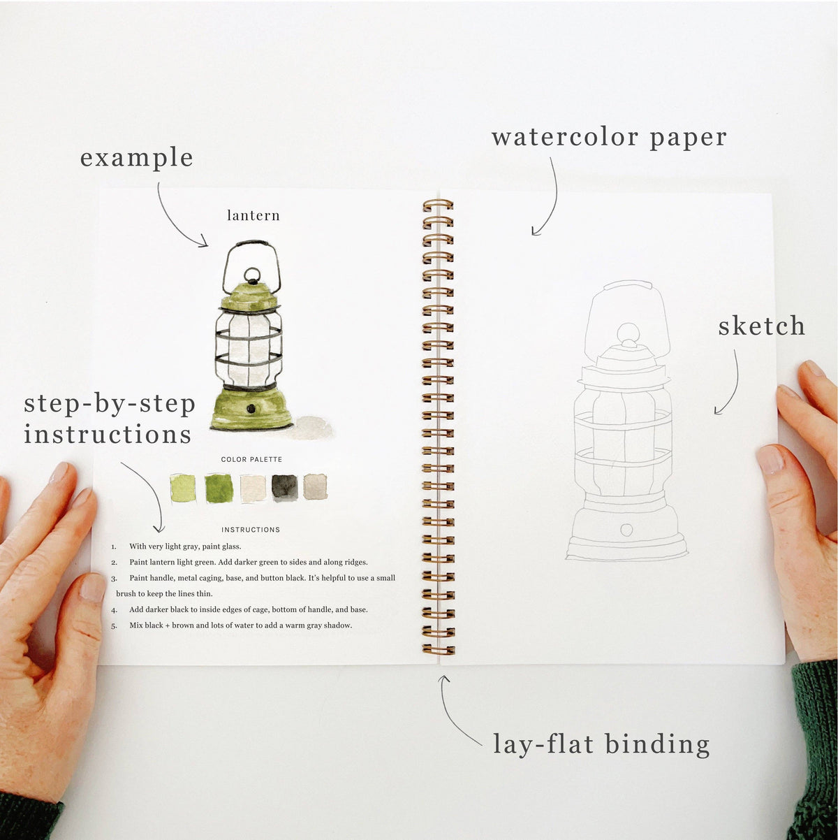 Camping watercolor workbook - The Preppy Bunny