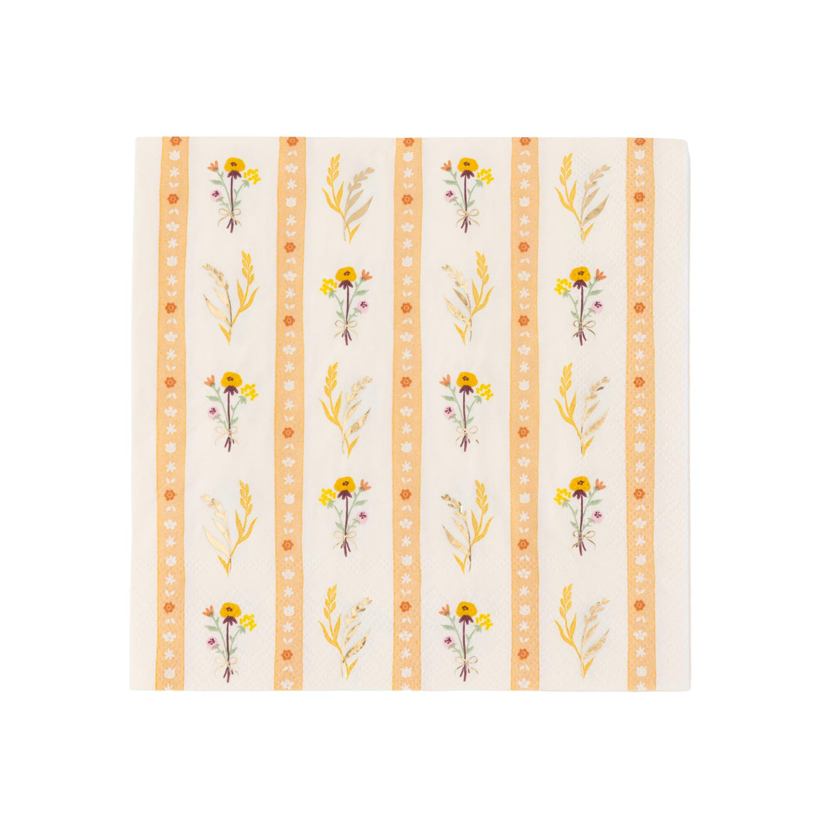 Cozy Fall Floral Paper Dinner Napkins