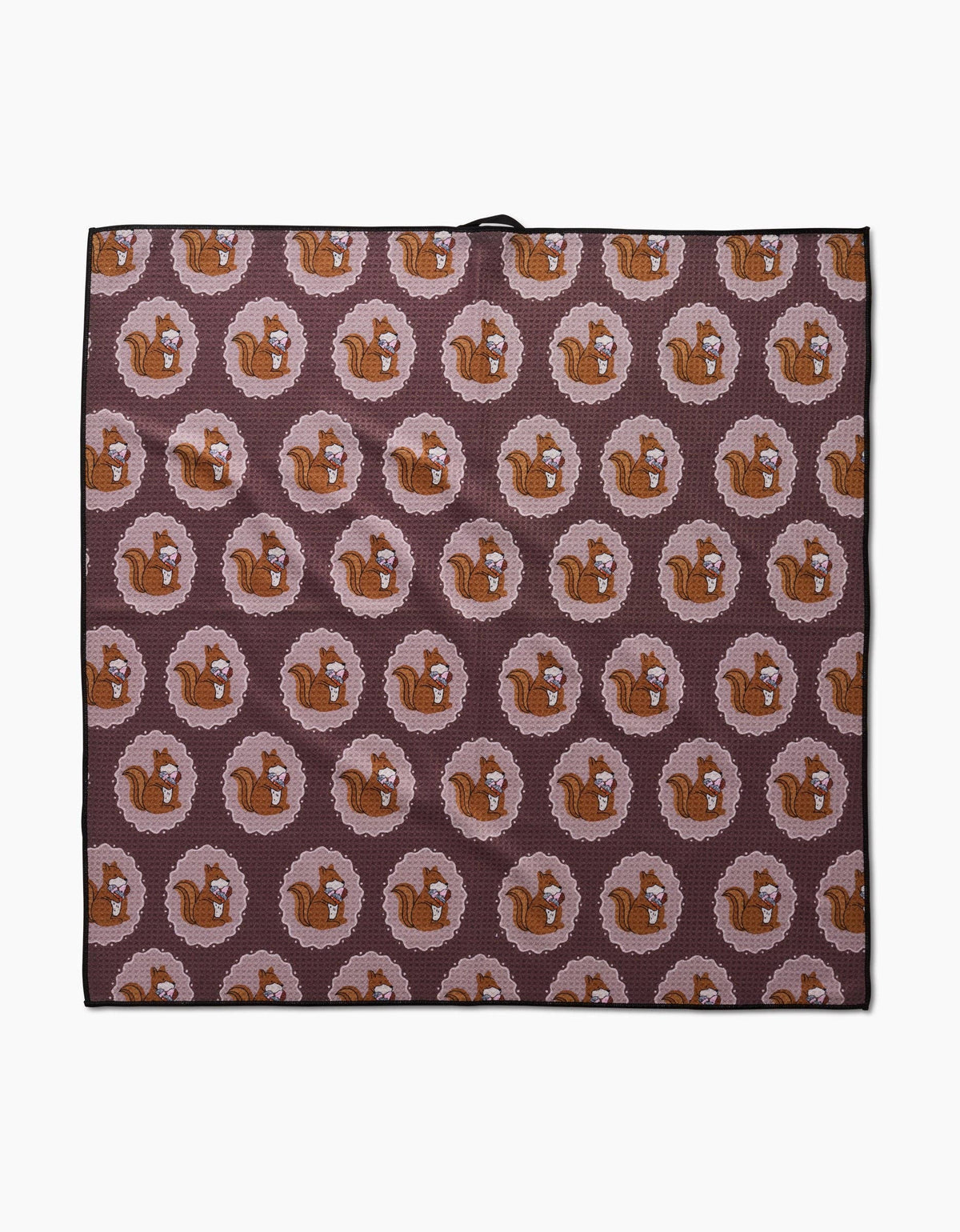 Squirrels Brown Paw Towel by Geometry