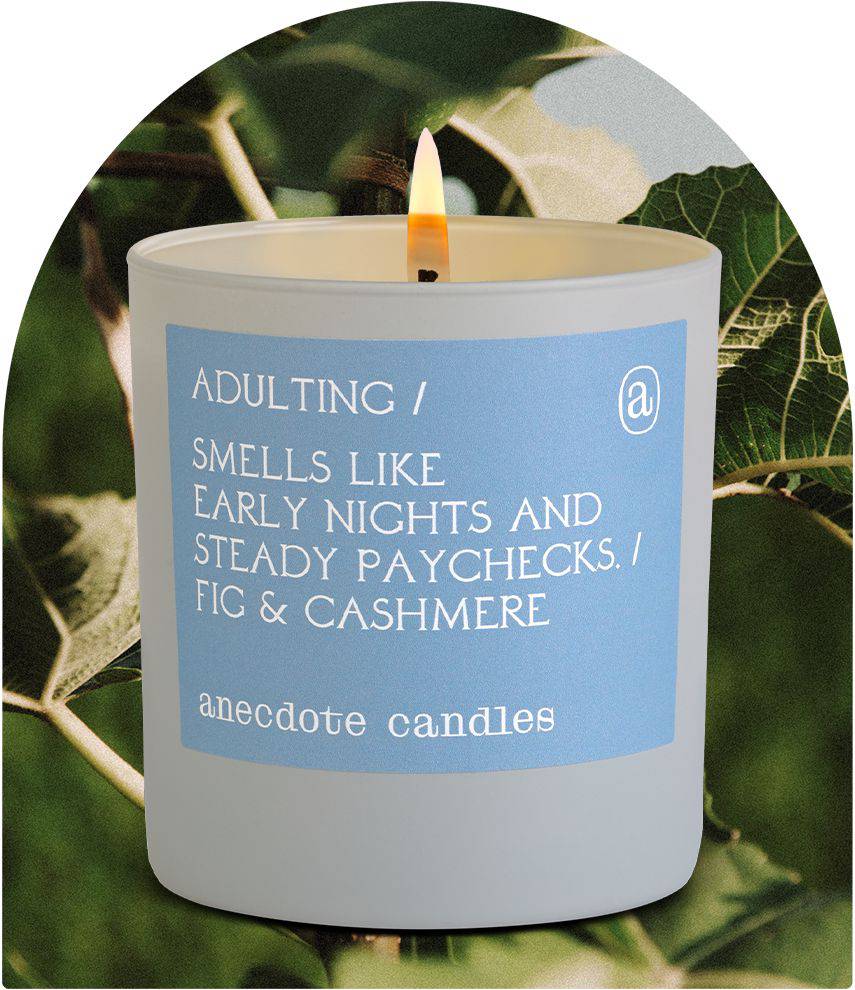 Adulting (Fig &amp; Cashmere) Candle: 9 oz boxed vessel - The Preppy Bunny