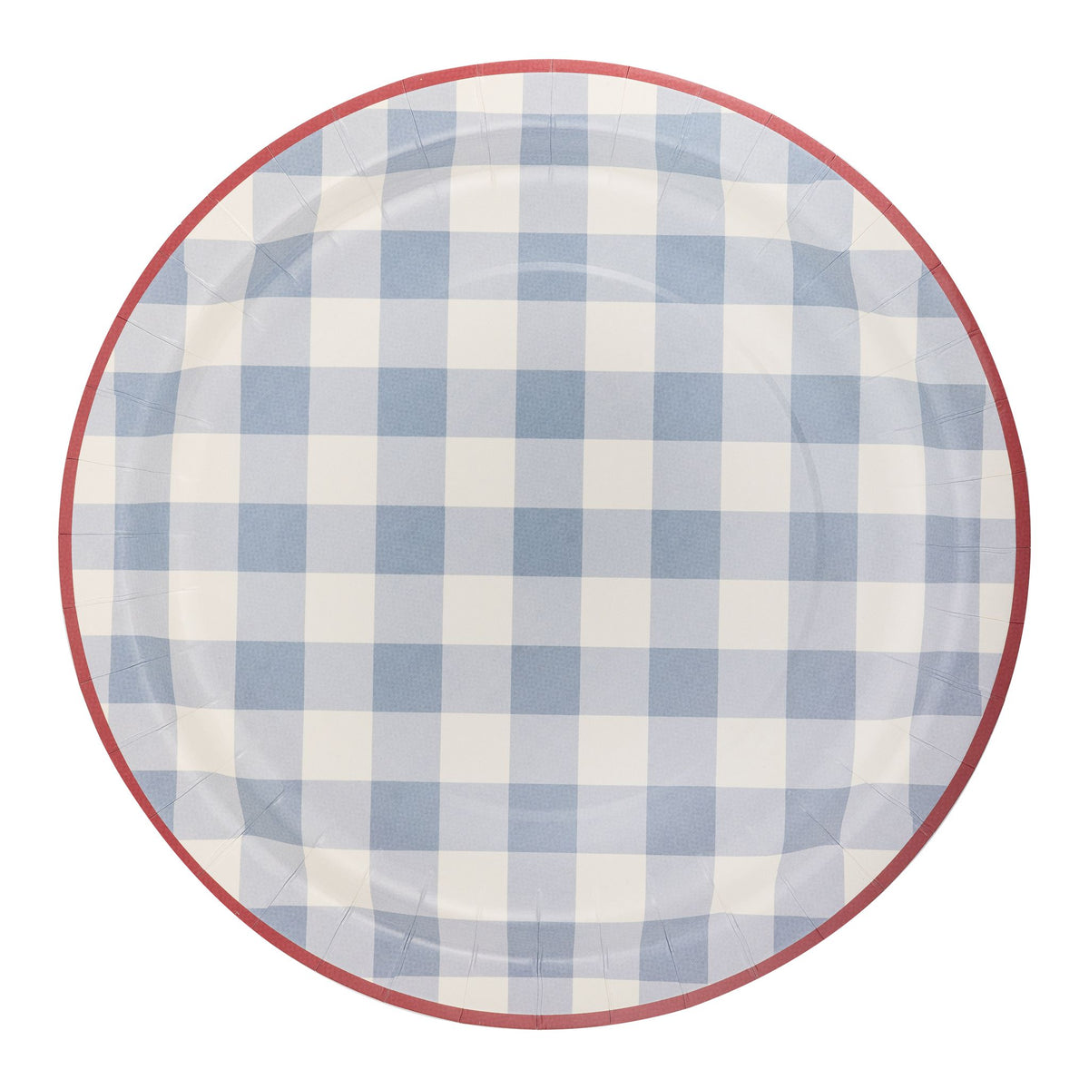 Hamptons Chambray Gingham Paper Plates - The Preppy Bunny