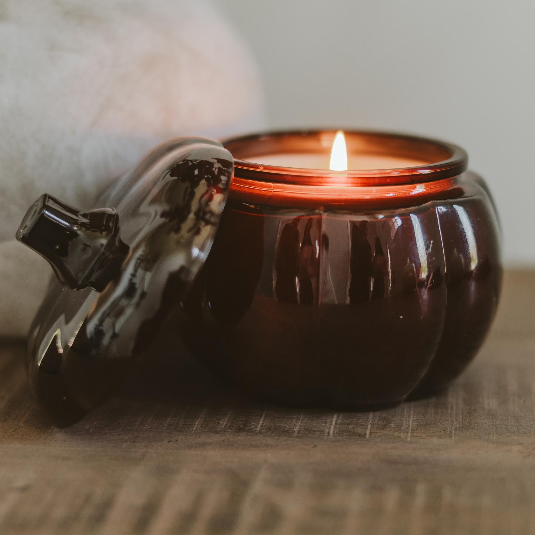 Hello Fall Soy Candle - 20oz Pumpkin Jar - The Preppy Bunny
