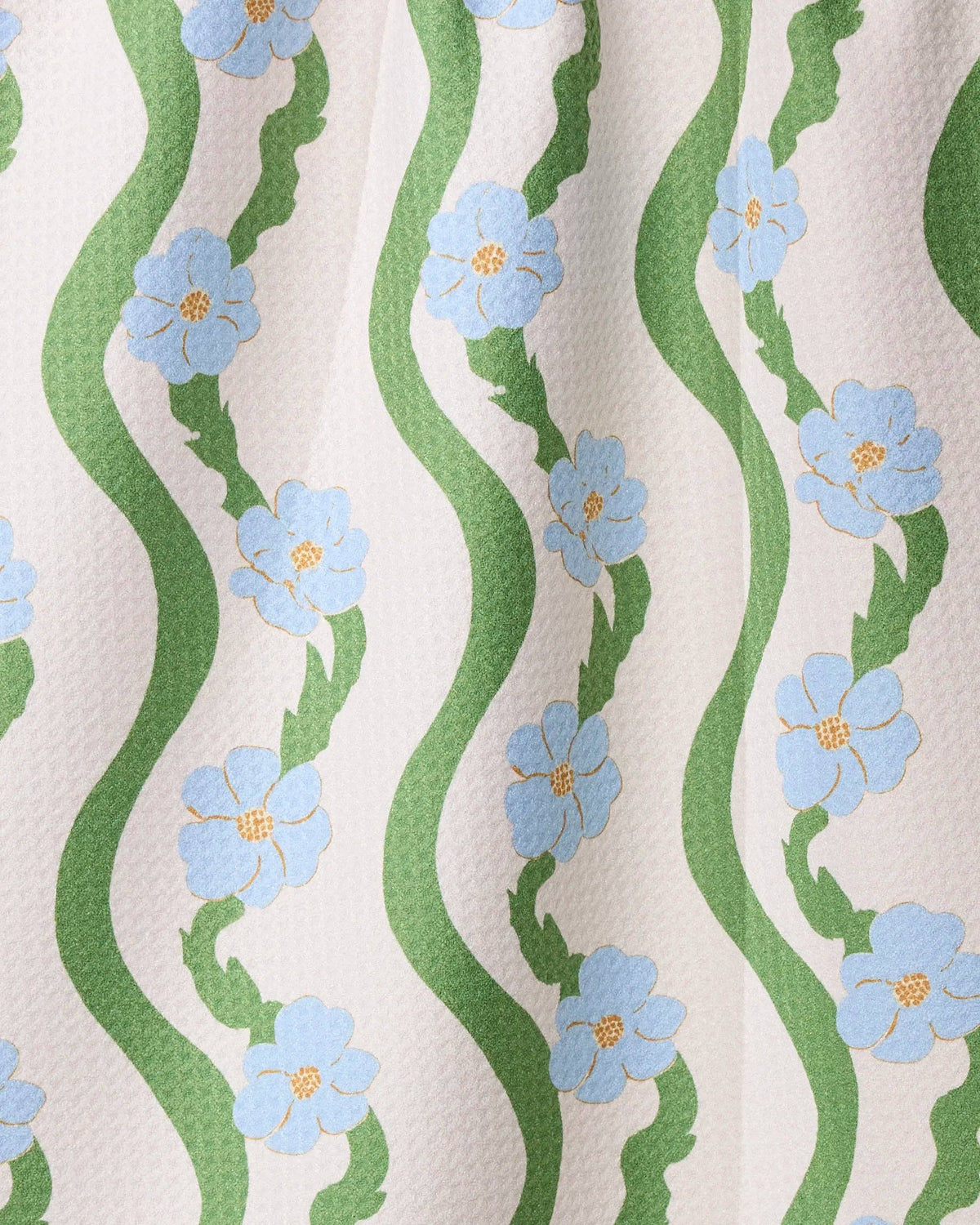 Wavy Flowers Tea Towel by Geometry