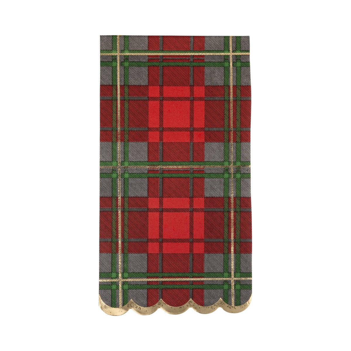 Red Christmas Plaid Paper Dinner Napkins - The Preppy Bunny