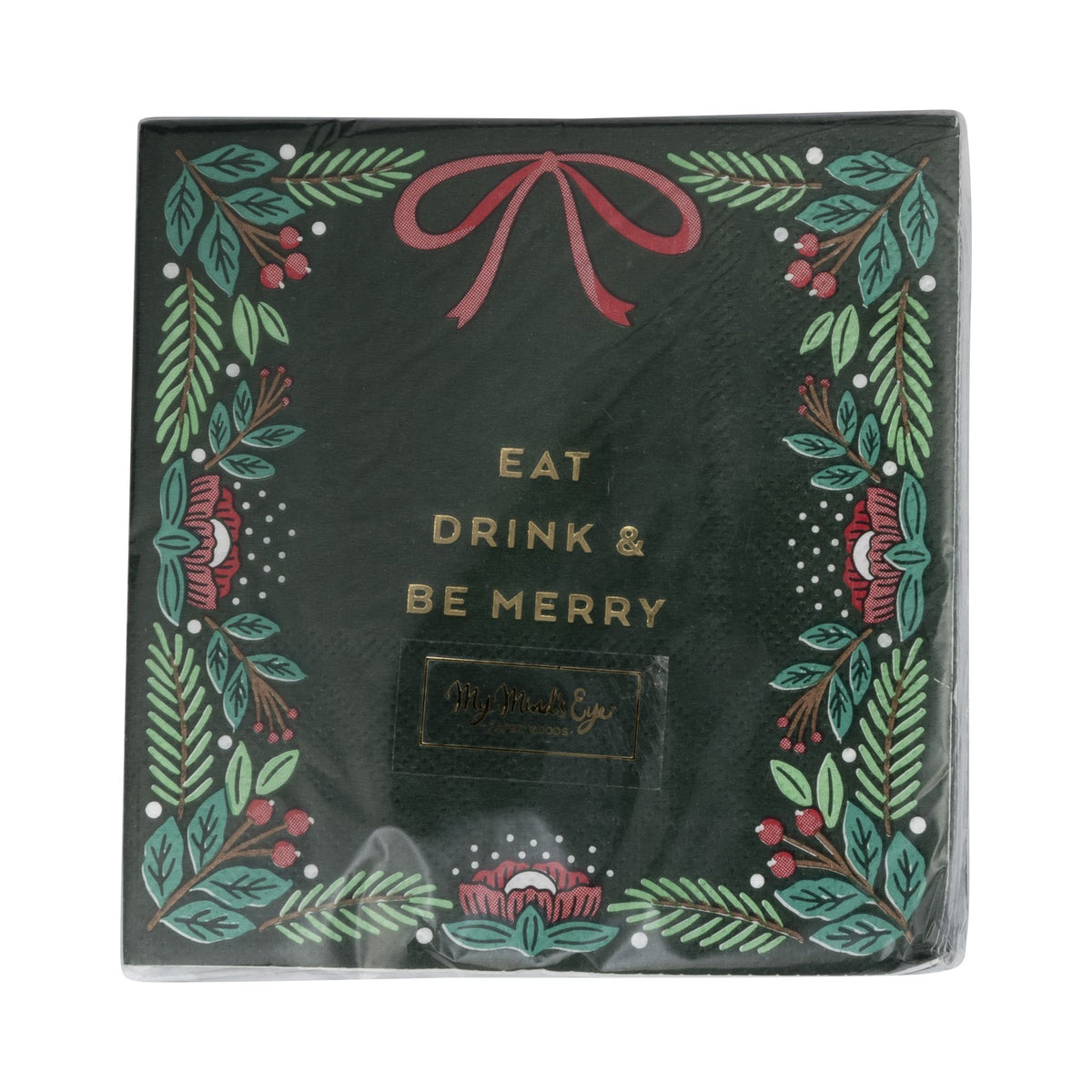 Eat Drink &amp; Be Merry Paper Cocktail Napkins