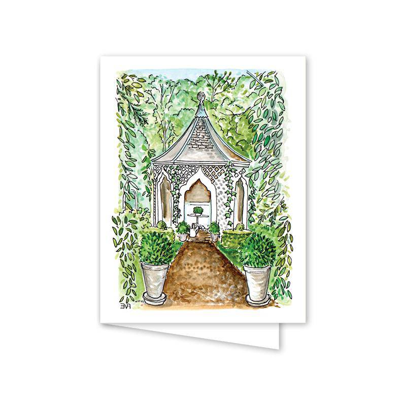 Emerald Garden Folded Card w/ Envelope - The Preppy Bunny