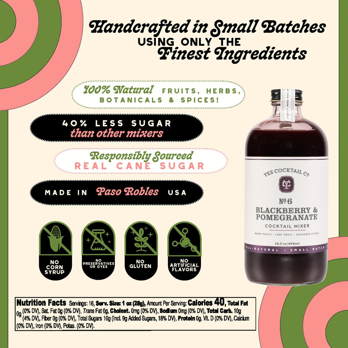Blackberry Pomegranate Cocktail Mixer - The Preppy Bunny
