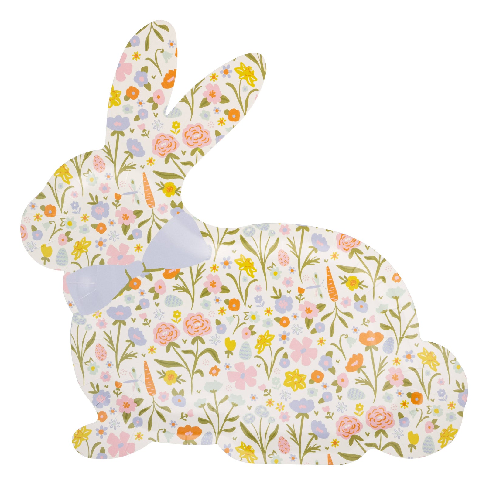 Floral Bunny Paper Plates - The Preppy Bunny