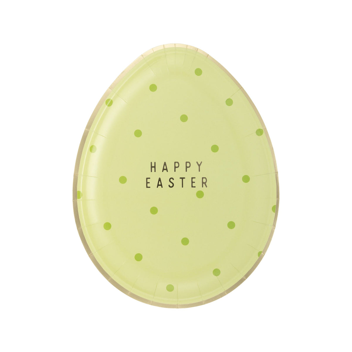 Polka Dot Egg Shaped Paper Plate Set - The Preppy Bunny