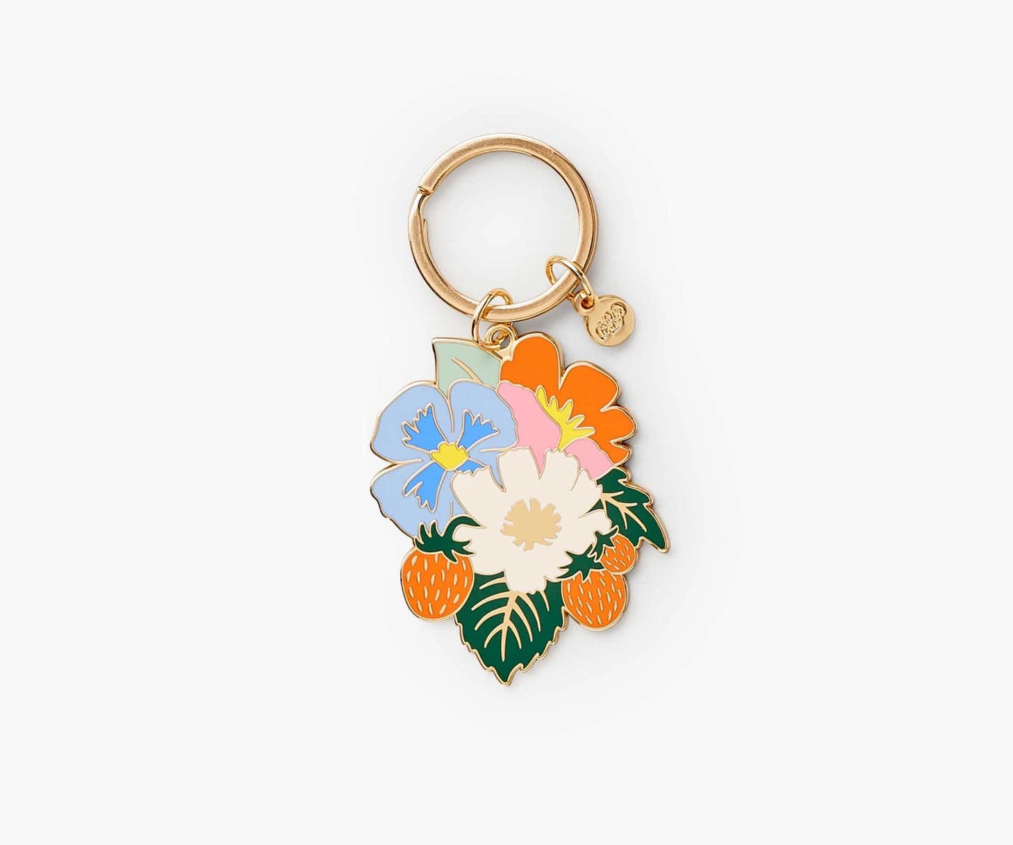 Strawberry Fields Enamel Keychain - The Preppy Bunny