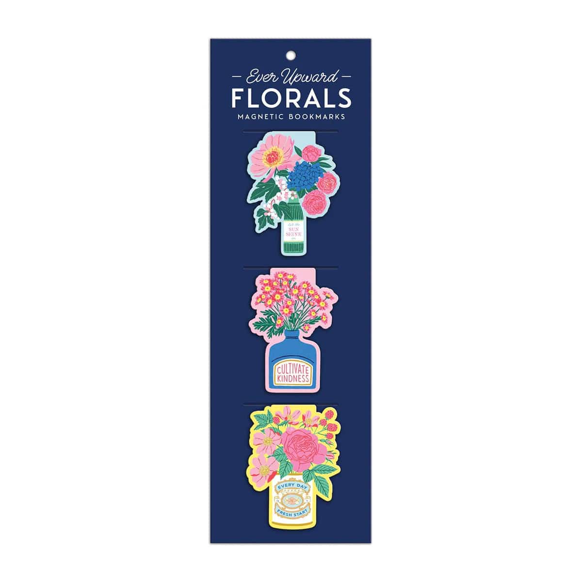 Ever Upward Florals Shaped Magnetic Bookmarks - The Preppy Bunny
