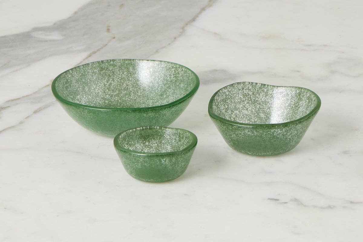 Glass Tasting Bowl in Spruce Green