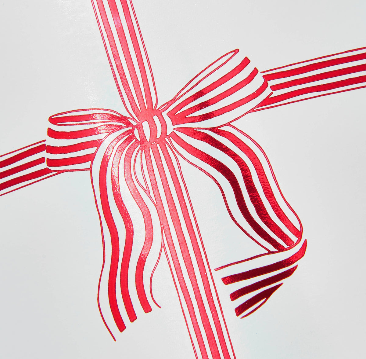 Peppermint Stripe Bows Christmas Wrapping Paper