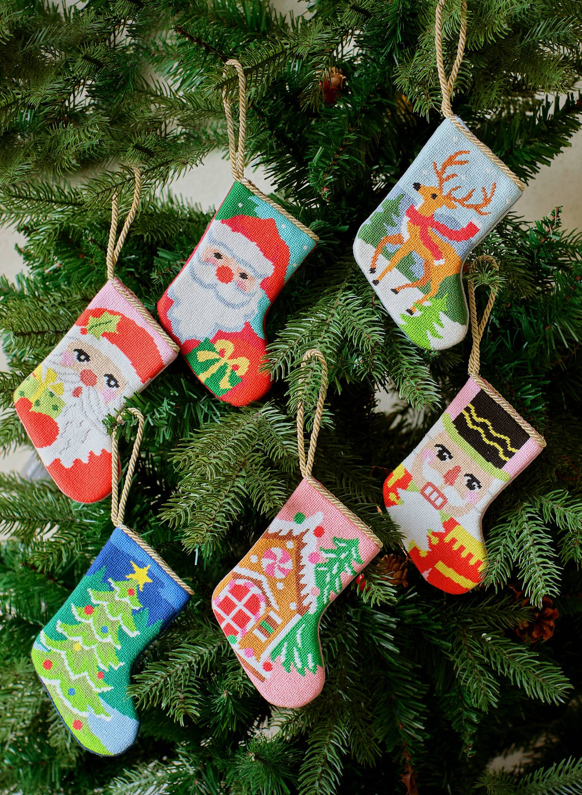 Gingerbread House Embroidered Mini Stocking - The Preppy Bunny