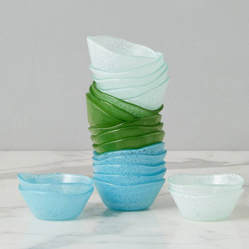 Glass Mini Round Dipping/Condiment Bowl in White - The Preppy Bunny