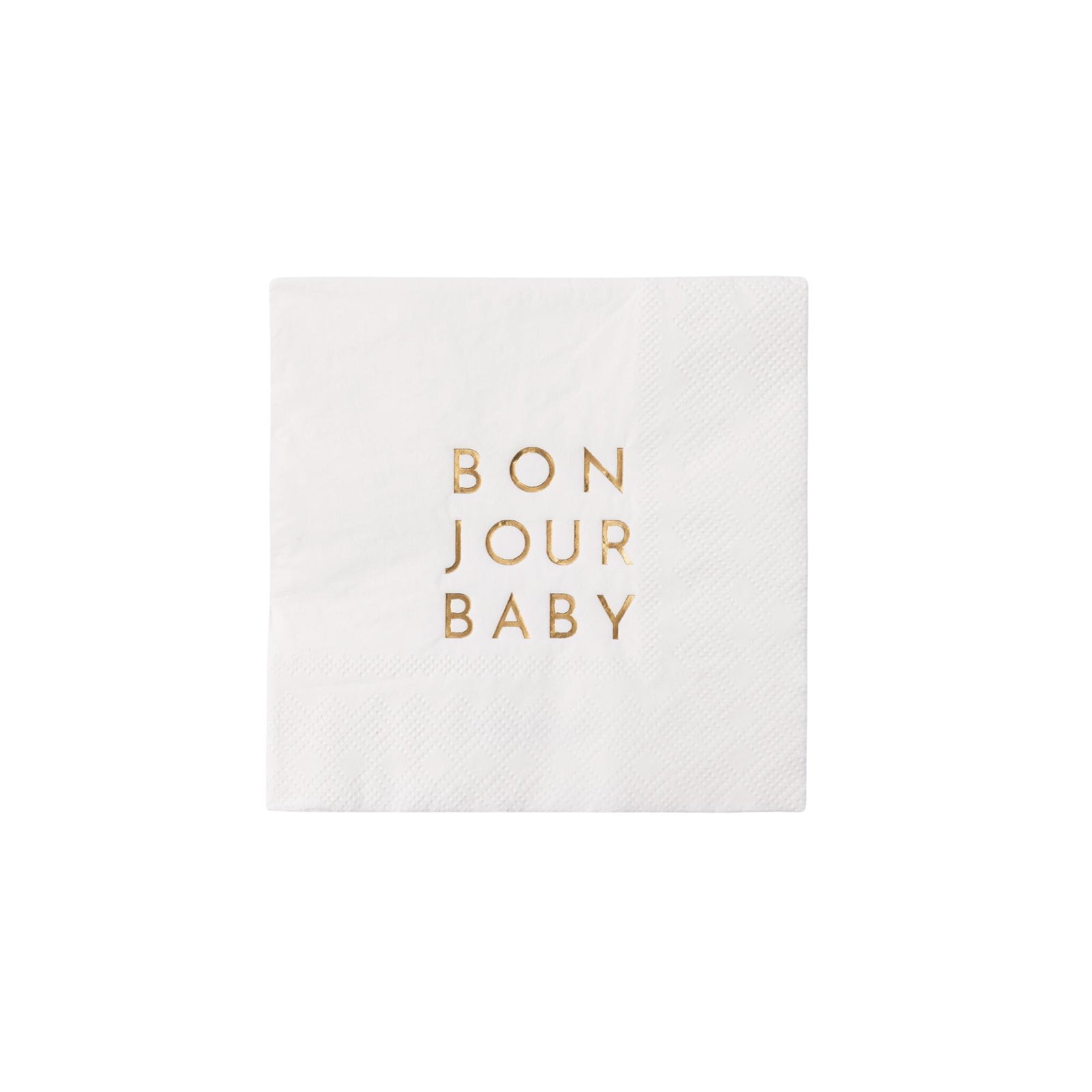 BONJOUR BABY BLANC WHITE COCKTAIL NAPKINS - The Preppy Bunny