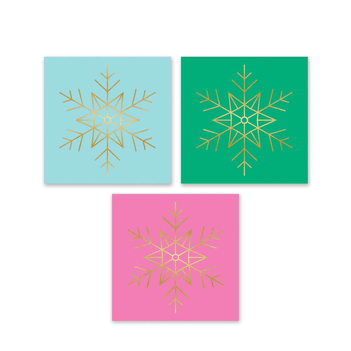 Foiled Snowflake Paper Cocktail Napkin Set - The Preppy Bunny