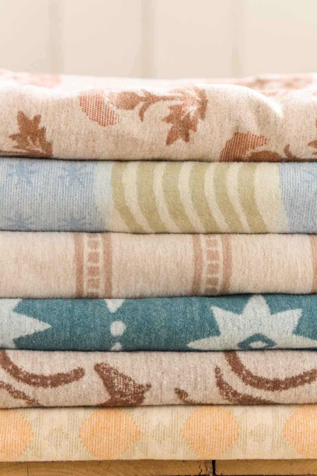 Tile Stripe Tan Lightweight Blanket by ChappyWrap