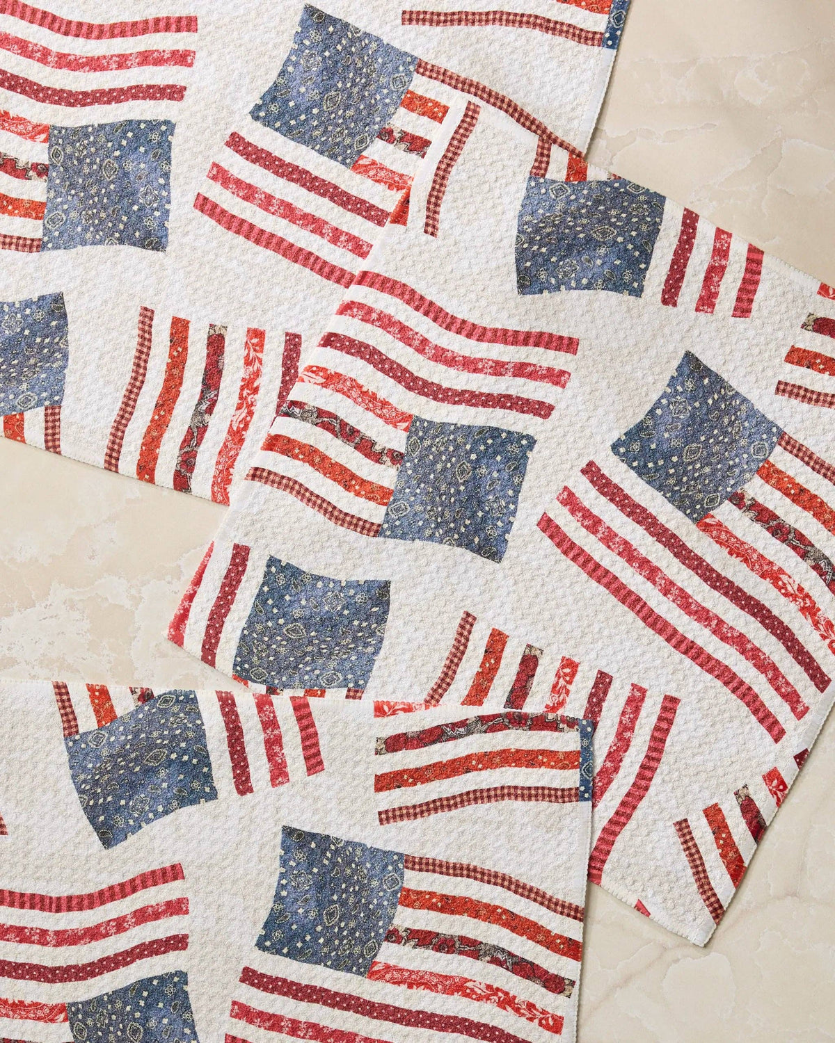 Patchwork Flags Dishcloth Set by Geometry