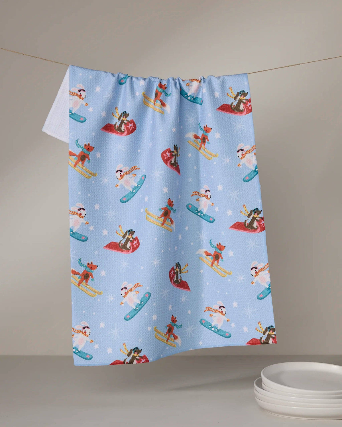 Winter Friends Tea Towel by Geometry