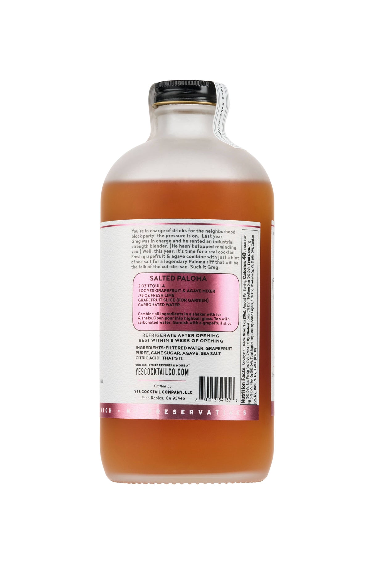 Sea Salted Grapefruit &amp; Agave Cocktail Mixer - The Preppy Bunny
