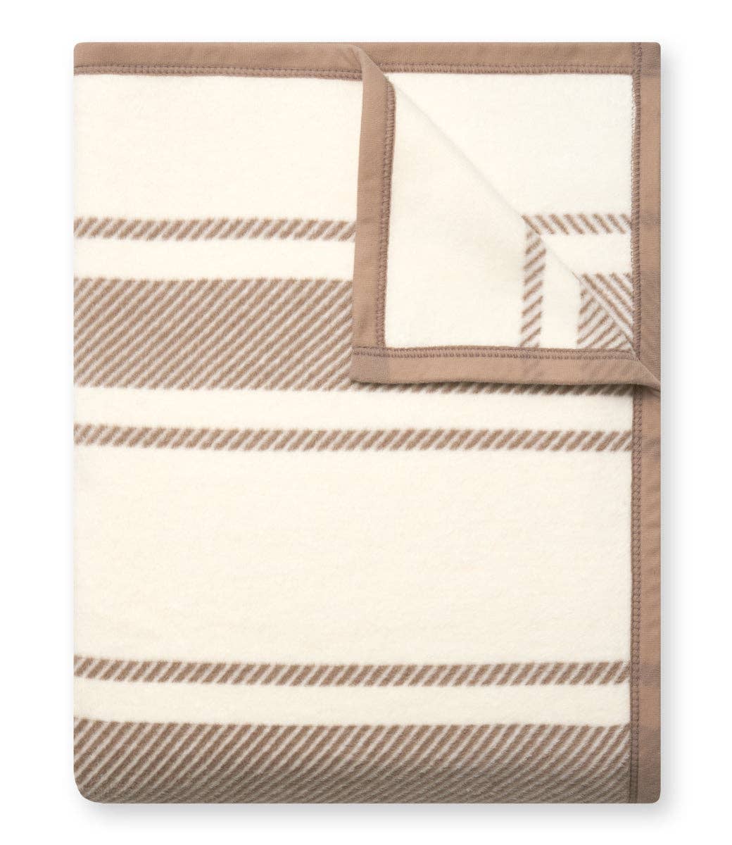 Dockside Stripe Sepia Blanket by ChappyWrap - The Preppy Bunny