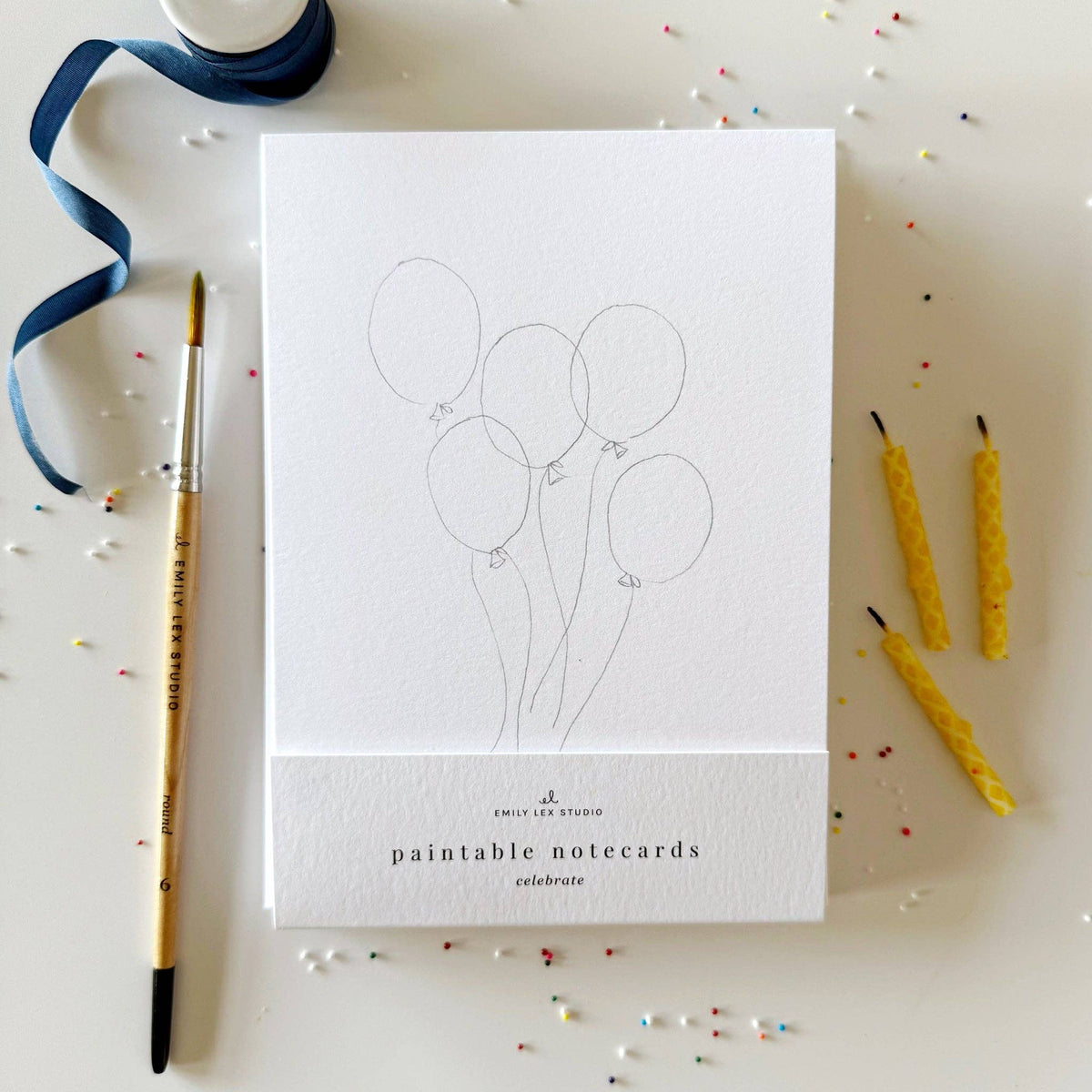 Celebrate - paintable notecards - The Preppy Bunny