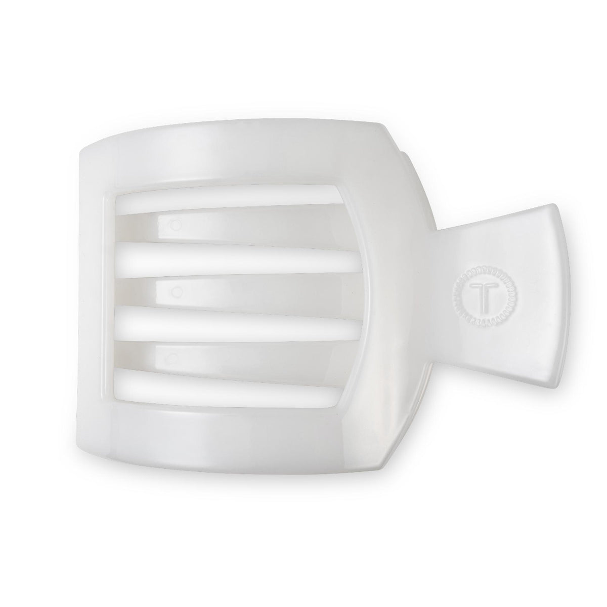 Square Flat Hair Clip | Large | Coconut White