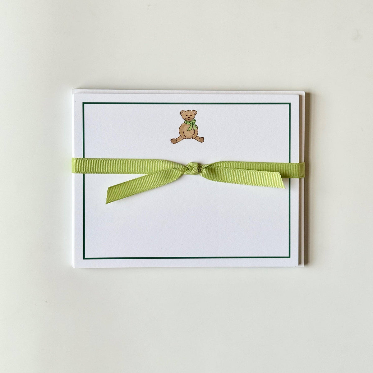 Teddy Bear - Flat Note Cards - Set of 10 - The Preppy Bunny