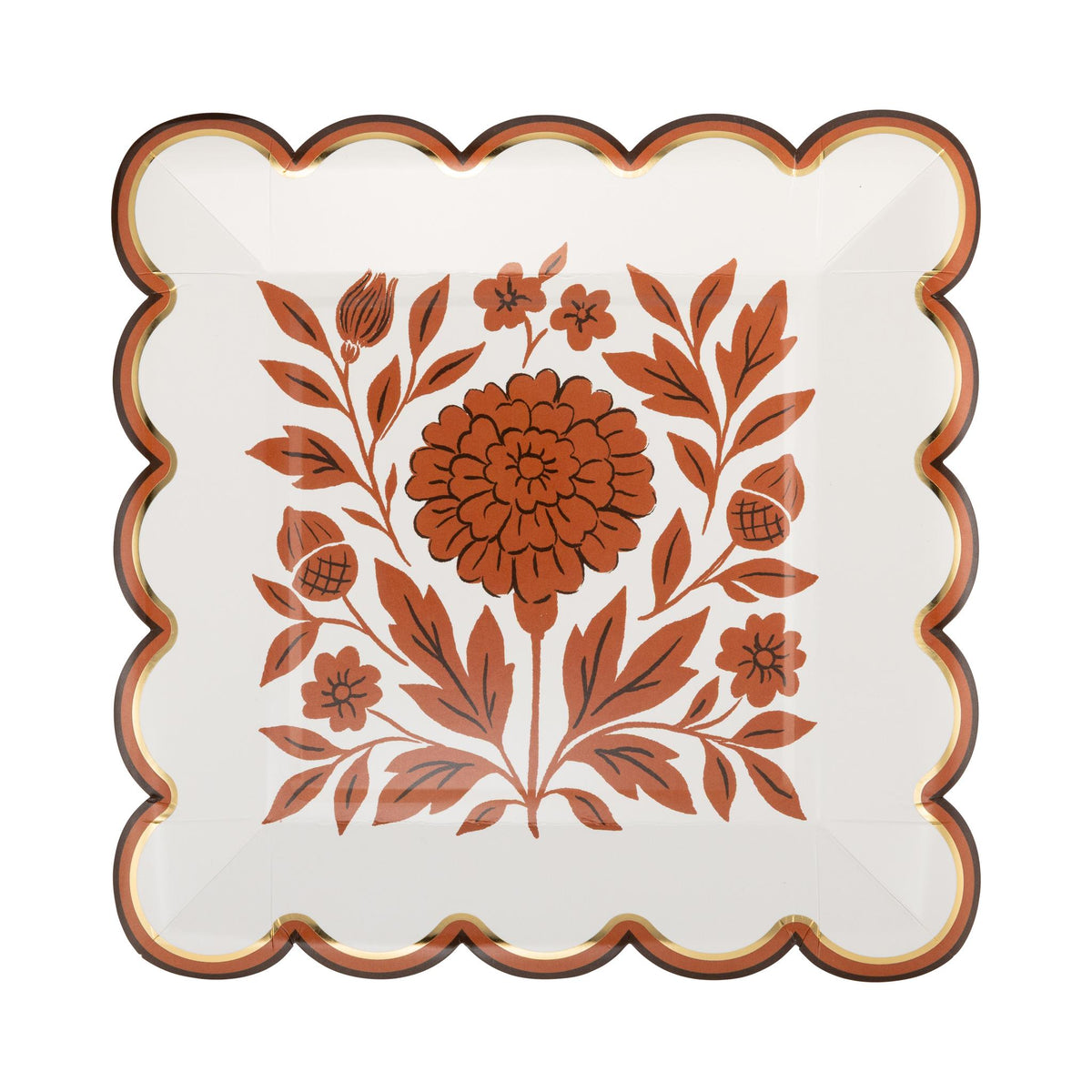 Fall Marigold 8" Paper Plates