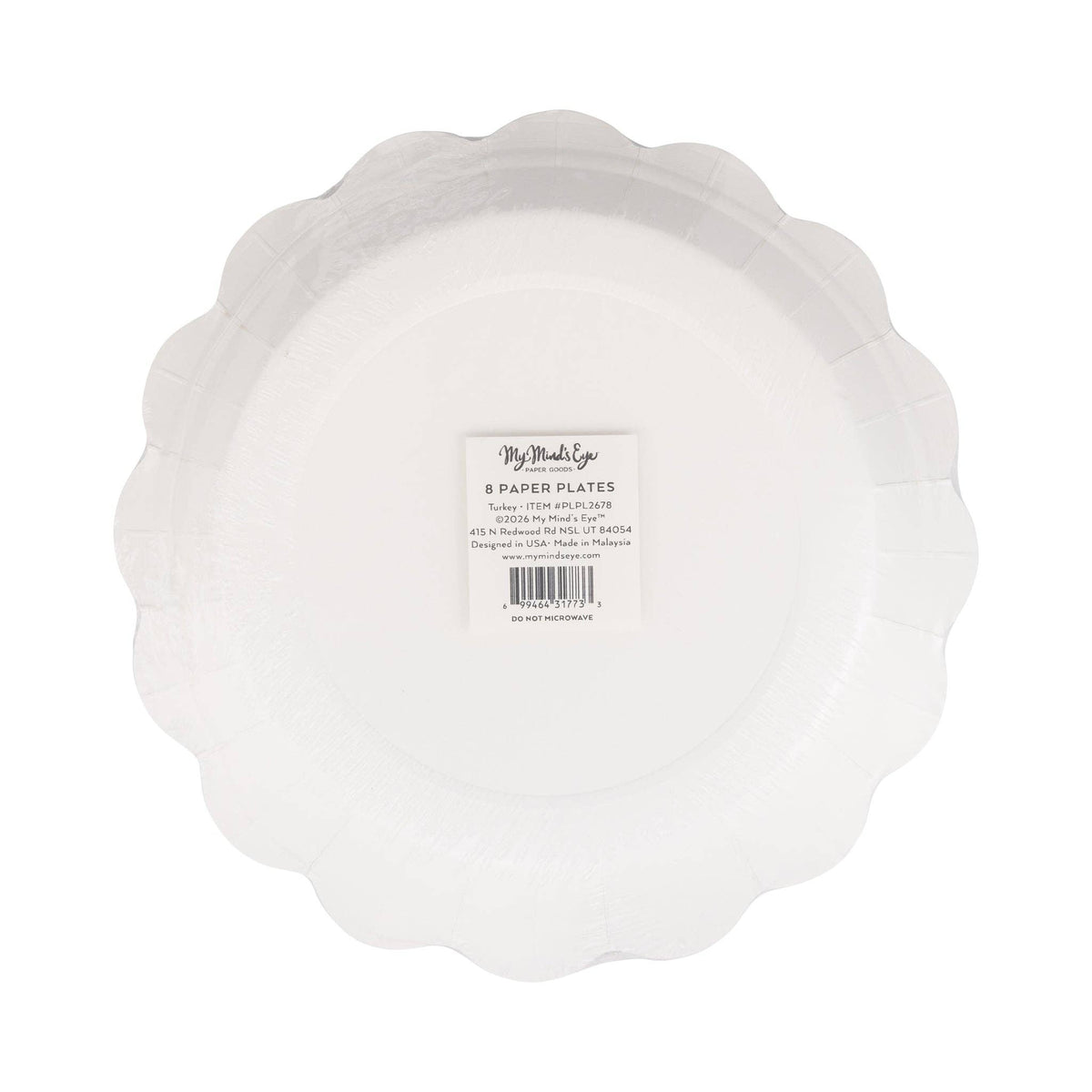 Turkey 9" Paper Plate (8ct) - The Preppy Bunny
