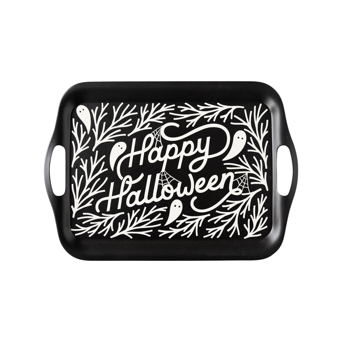 Typographic Halloween Bamboo Tray