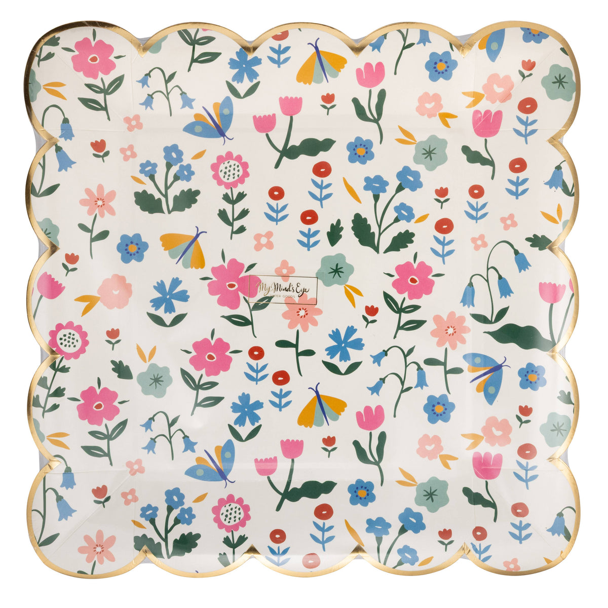 Floral Pattern 9" Plates - The Preppy Bunny
