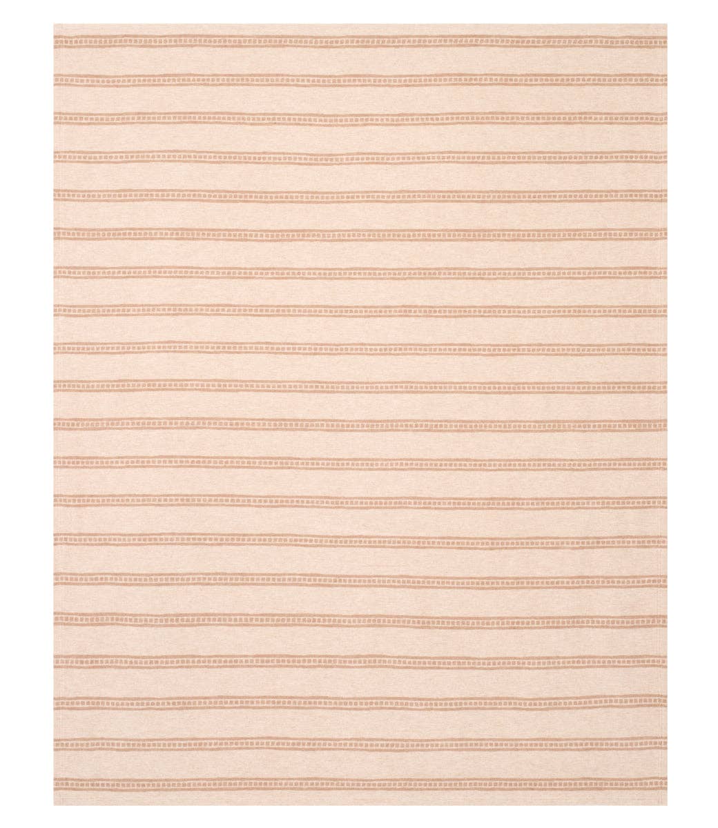 Tile Stripe Tan Lightweight Blanket by ChappyWrap