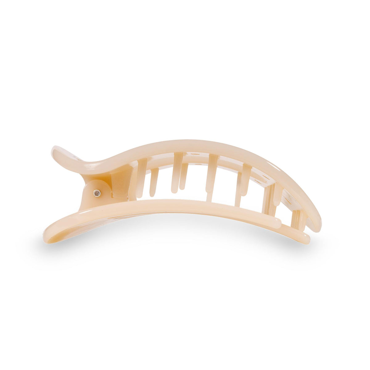 Round Flat Hair Clip | Small | Almond Beige