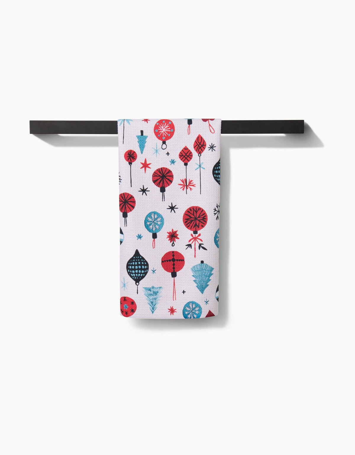Embroidered Ornaments Tea Towel by Geometry - The Preppy Bunny