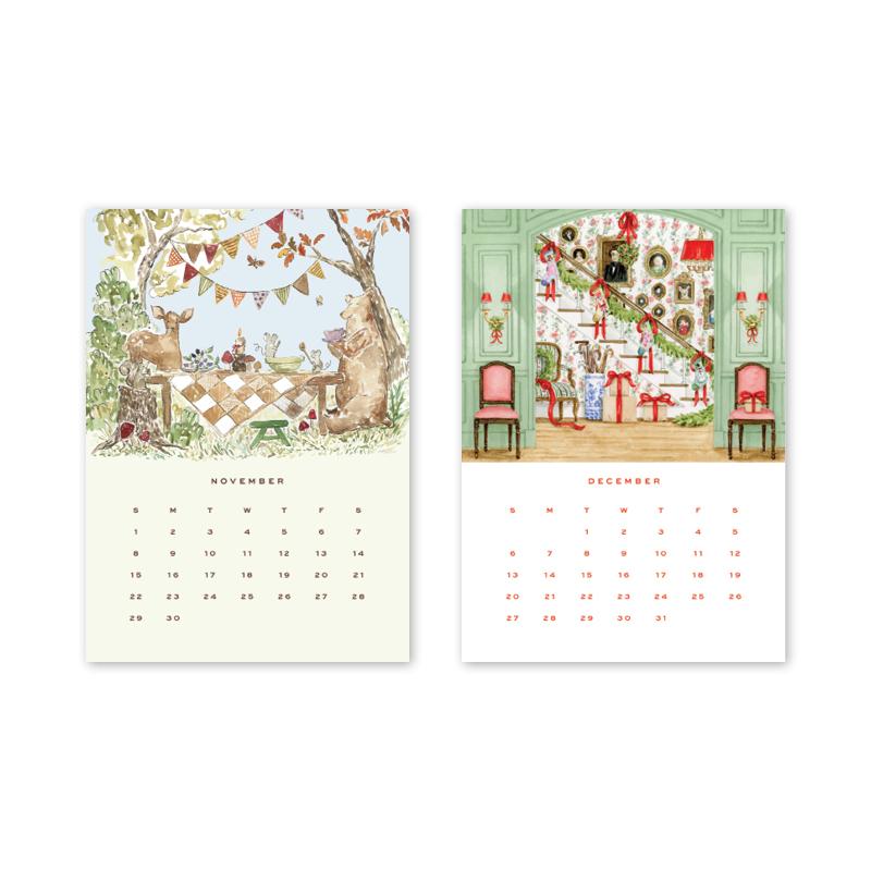 2026 Desktop Calendar with Easel - The Preppy Bunny