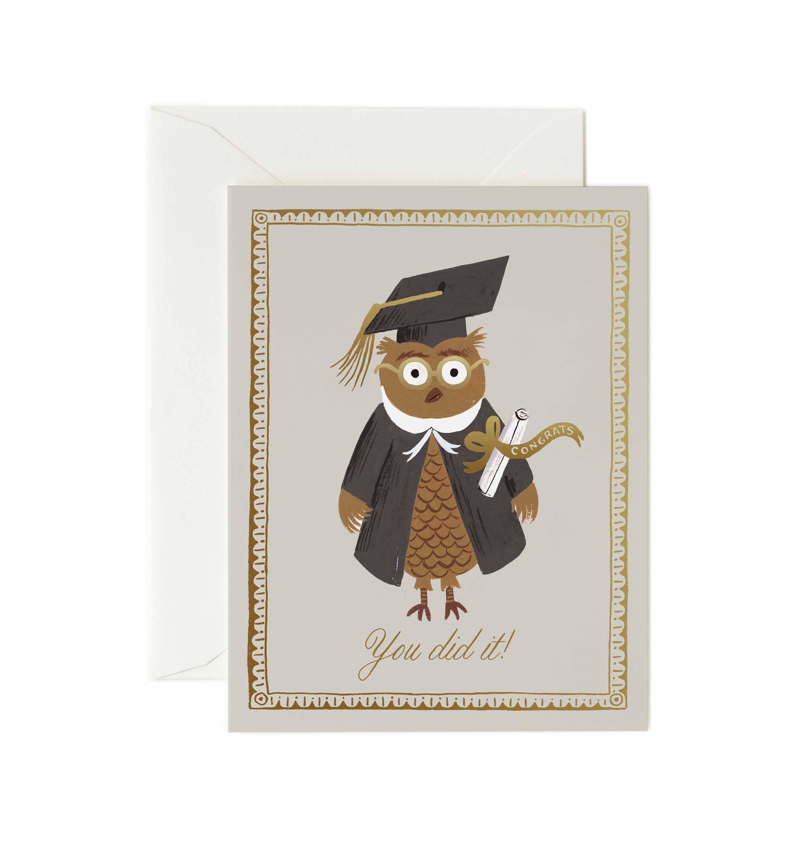 Congrats Owl Graduation Card - The Preppy Bunny