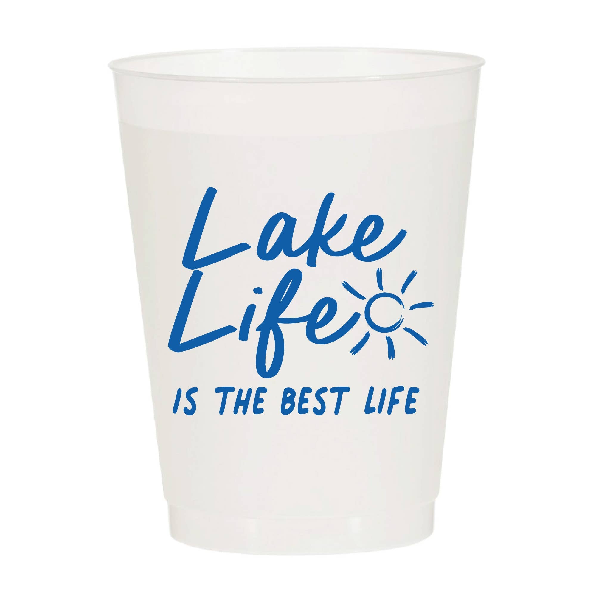 Lake Life Is The Best Life Frosted Cups - The Preppy Bunny