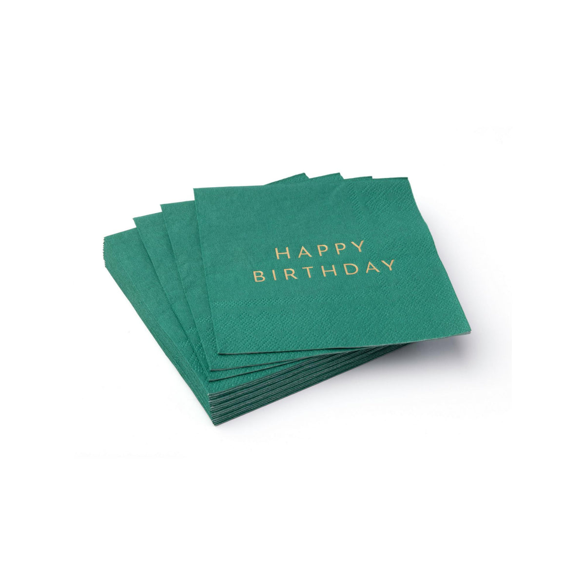 EMERALD GREEN SIGNATURE HAPPY BIRTHDAY COCKTAIL NAPKINS - The Preppy Bunny
