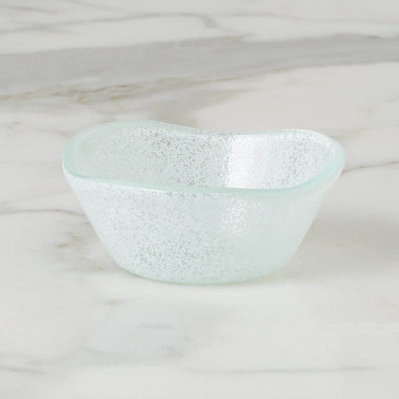 Glass Mini Round Dipping/Condiment Bowl in White - The Preppy Bunny