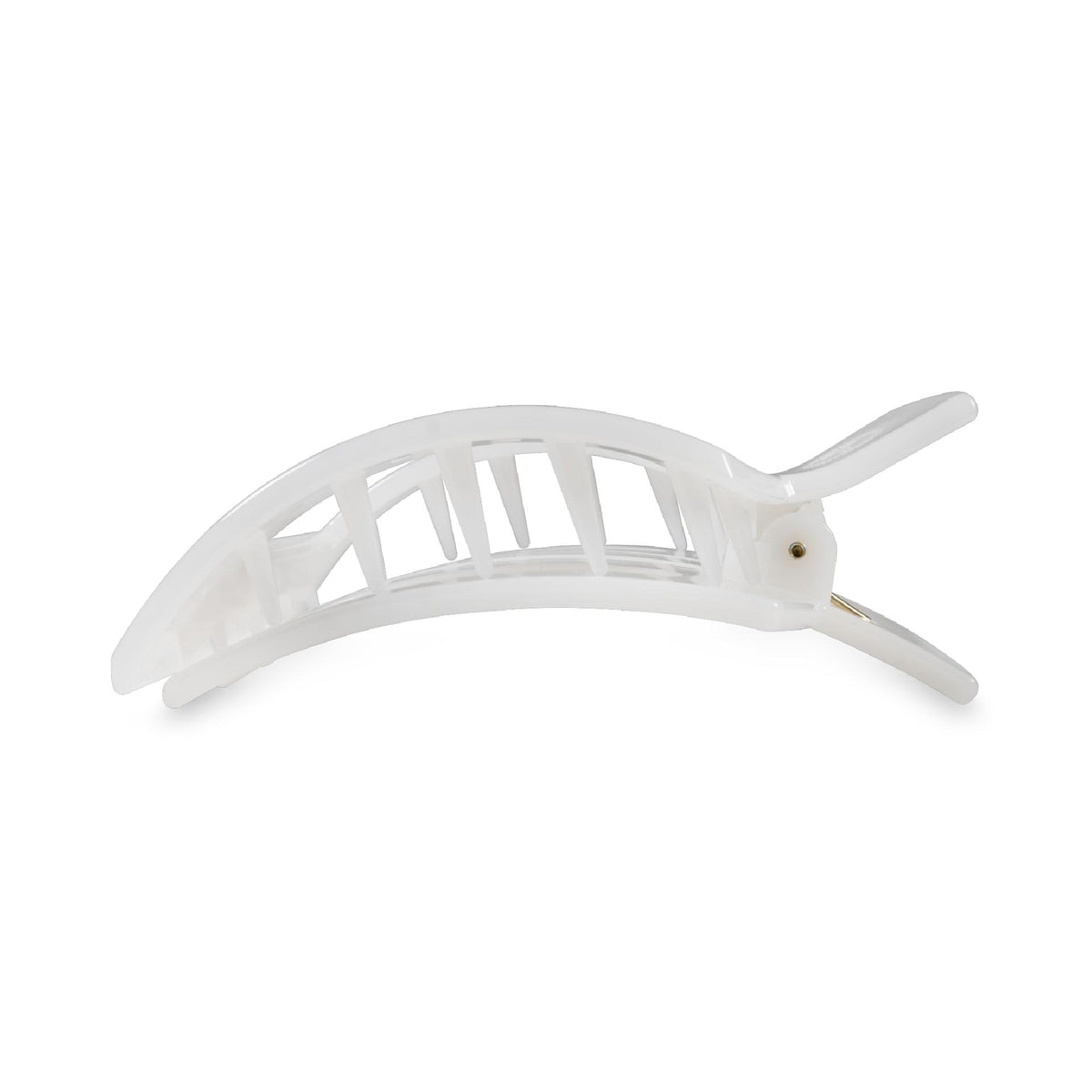 Square Flat Hair Clip | Medium | Coconut White