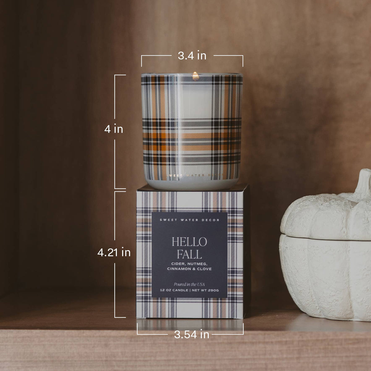 Fall Leaves 12 oz Boxed Soy Candle