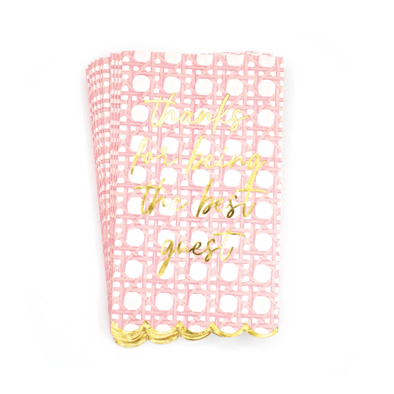 Pink Cane Paper Guest Towel Packs - The Preppy Bunny