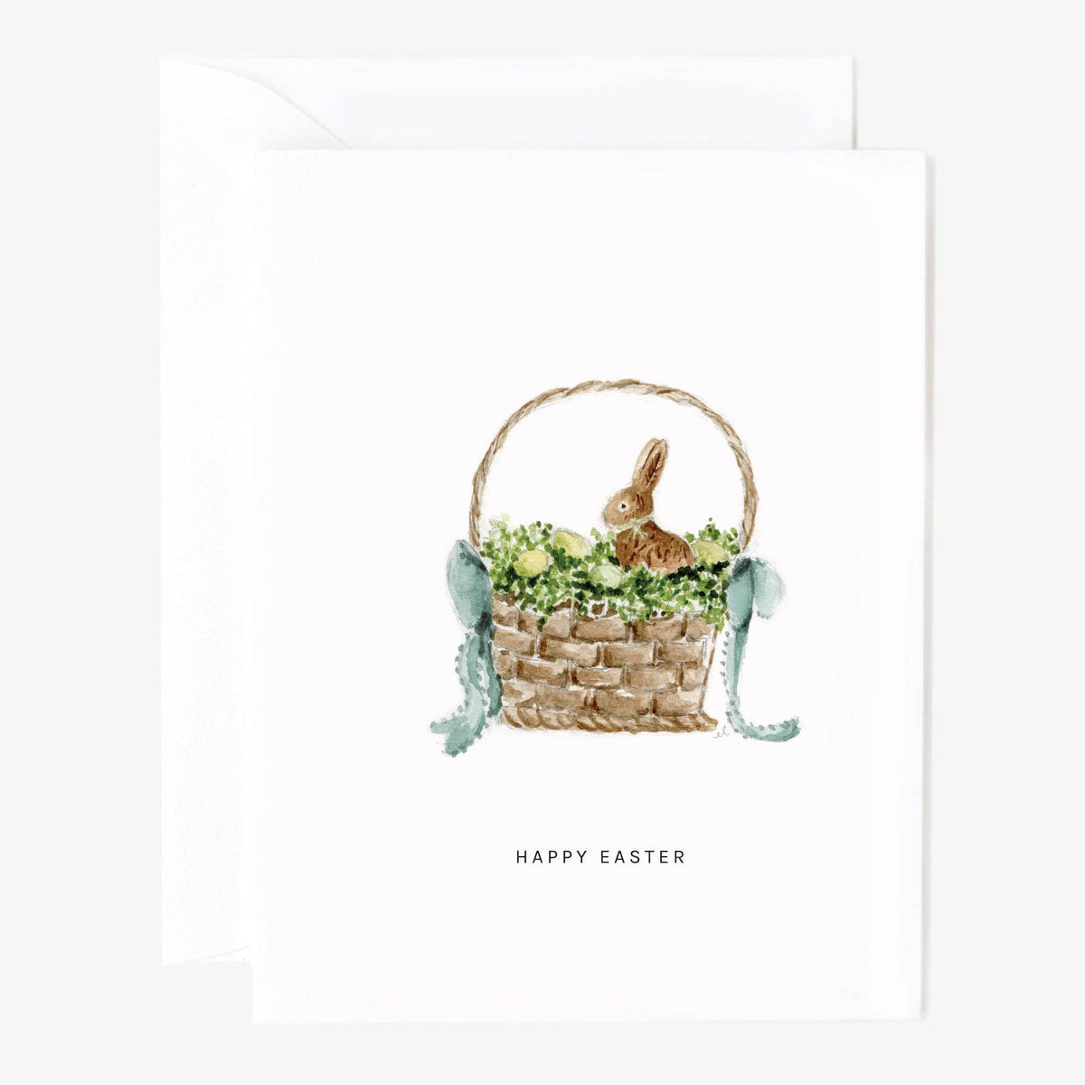 Easter basket greeting card - The Preppy Bunny