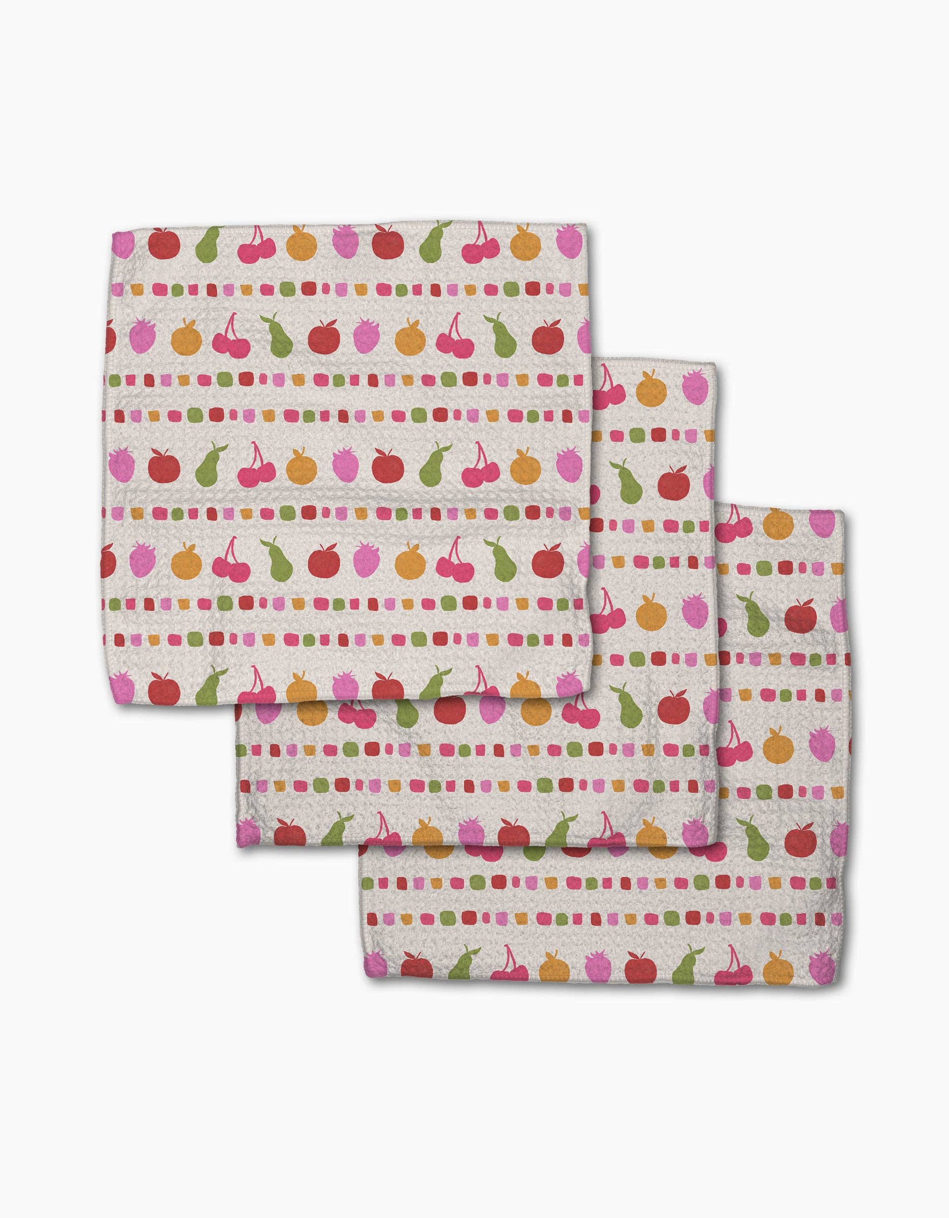 Fruits At The Party Dishcloth Set by Geometry - The Preppy Bunny