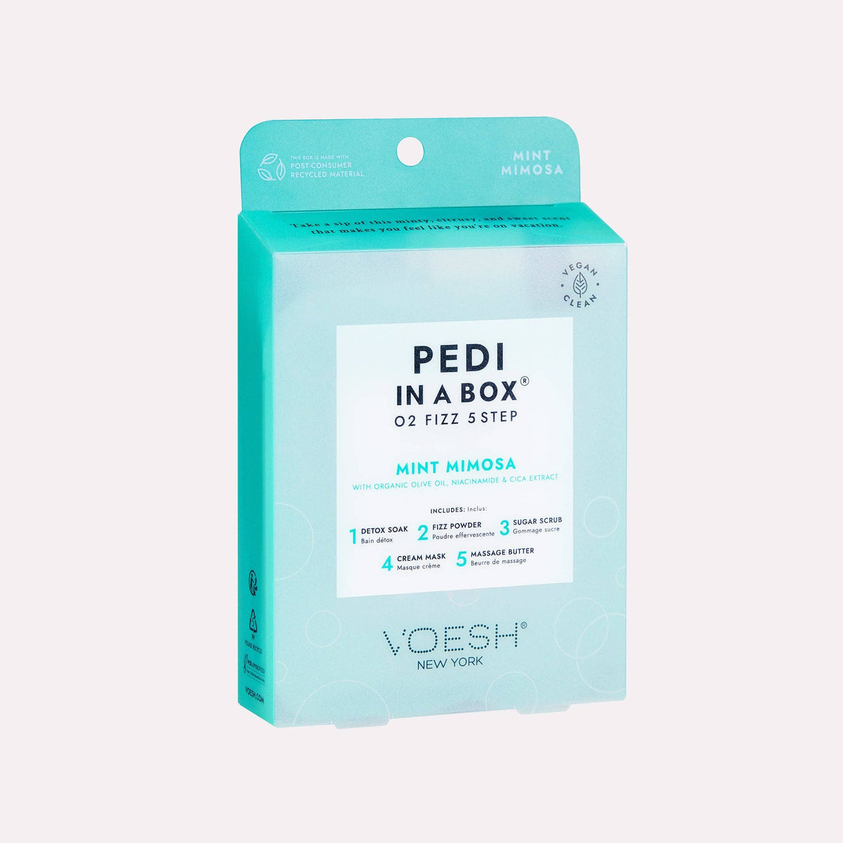 Pedi in a Box 5 Step O2 Fizz - Mint Mimosa - The Preppy Bunny