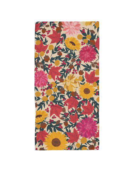 Autumn Blooms Geometry Bar Towel - The Preppy Bunny