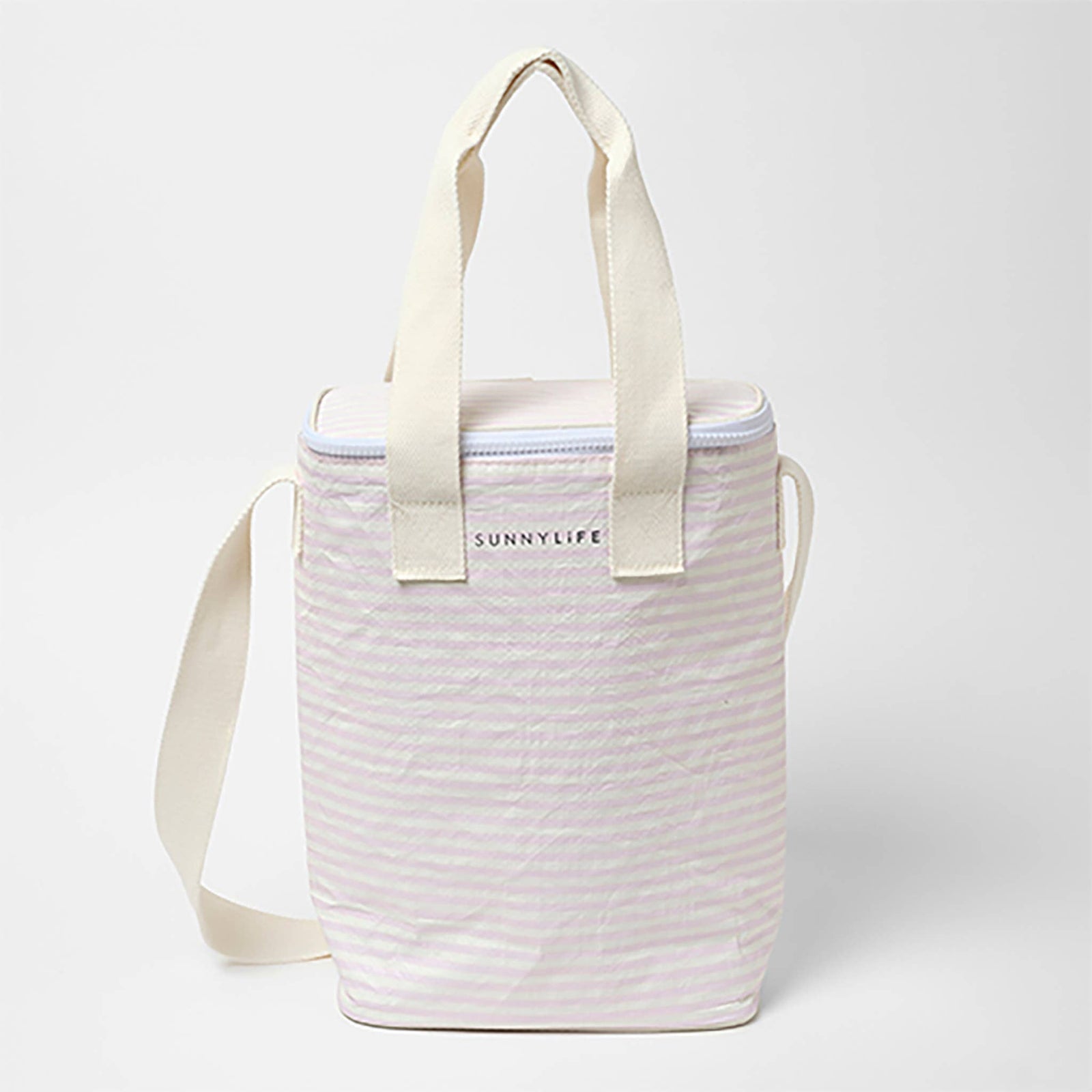Light Cooler Drinks Bag Lazy Days Pink Stripe - The Preppy Bunny