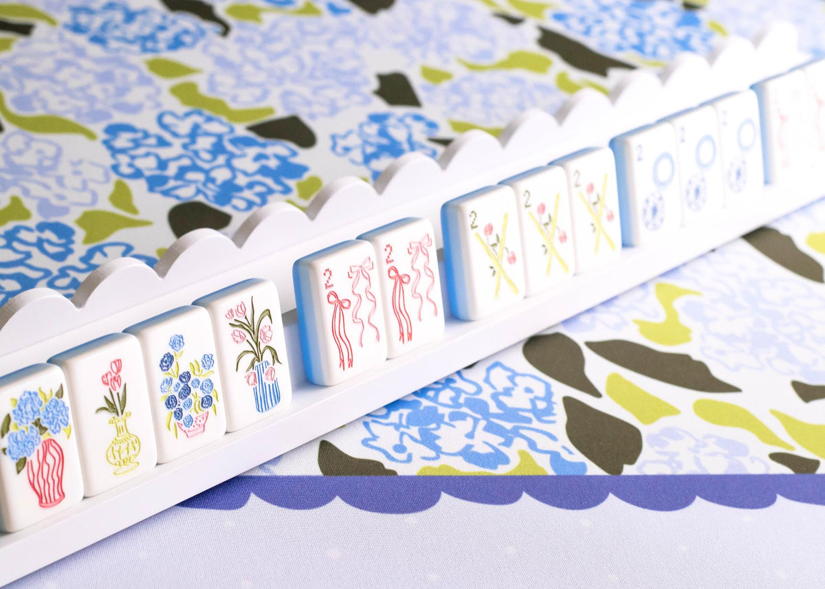 Hydrangea Mahjong Playing Mat - The Preppy Bunny